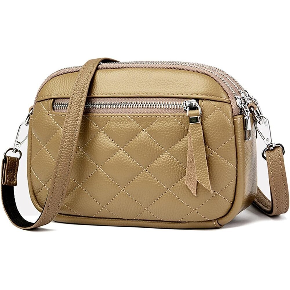 Genuine Leather Crossbody Purse Small Womens Shoulder Bag Casual Organizer